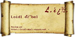 Loidl Ábel névjegykártya