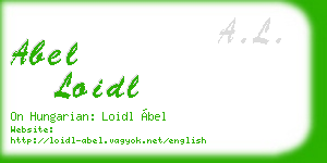 abel loidl business card